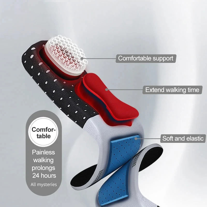1Pair Orthopedic Insole Arch Support Plantar Fasciitis Shoes Insoles for Feet Men Silicone Shock absorbing Non slip Shoe Pads