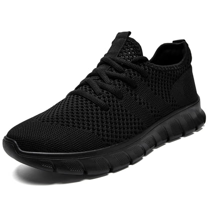 Men's Breathable Vulcanize Shoes Lightweight Running Walking Shoe Lace-up Anti-slip Casual Sneakers Zapatillas de Hombre Size 36