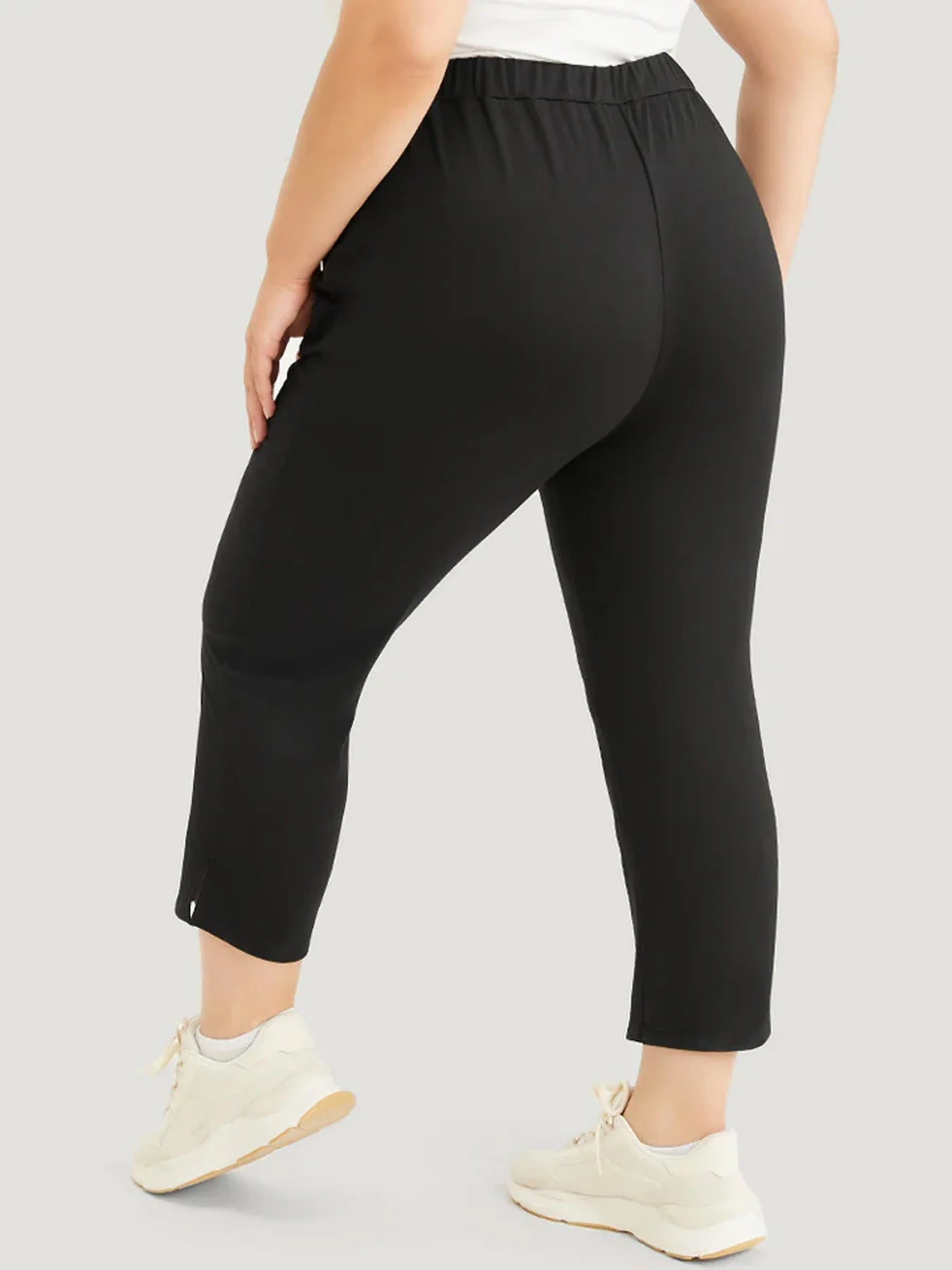 American women's plus size high luxury fashion style street high sense of tight slim nine-point pants