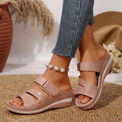 New Summer Shoes Women Heels Sandals Summer Slippers Femme Casual Wedges Heeled Footwear Female