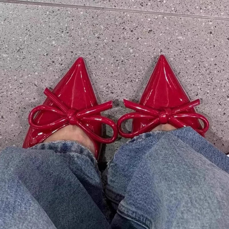 Summer High Heel Women Sandals Shoes Fashion Shallow Butterfly-knot Shoes Elegant Wedding Party Shoes