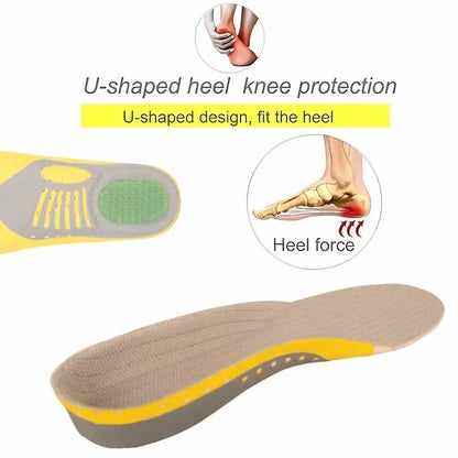 Orthotic Gel Insoles for Sneaker Orthopedic Flat Foot Cushion Insert Arch Support Pad Foot Pain-relieving Breathable Man Women
