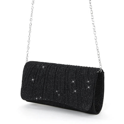 Shiny Wedding Clutch Handbag Glitter Shiny Shoulder Bag Wedding Purses Sling Dating Bag Women Girls All-matching Evening Bag