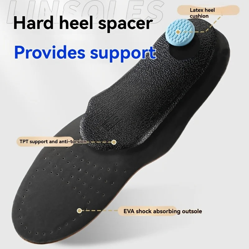 Leather Orthotic Insoles Half/Full Pad Orthopedic Flat Feet Heel Pain Arch Support O/X Leg Corrected Insoles Shoes Sole Insert