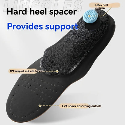Leather Orthotic Insoles Half/Full Pad Orthopedic Flat Feet Heel Pain Arch Support O/X Leg Corrected Insoles Shoes Sole Insert