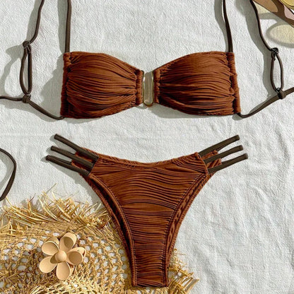 New Sexy Bikinis 2025 Swimsuits Women's Swimwear Push Up Female Beach Swim Wear Bathing Suits Brazilian Bikini Set Pool Bather
