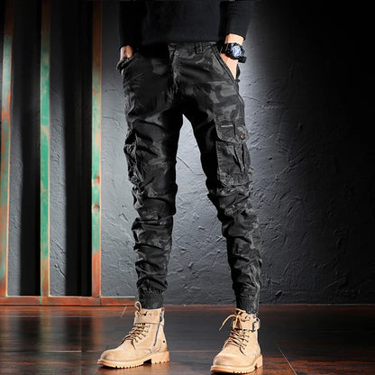 Street Fashion Men Jeans Camo Stretch Loose Fit Big Pocket Casual Cargo Pants Hombre Hip Hop Joggers Men Baggy Trousers