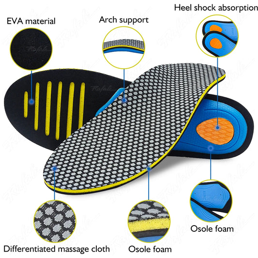 VTHRA High Quality EVA Orthotics Insoles For Flat Feet 3D Arch Support Orthopedic Shoes Sole Insoles For Men And Women Shoe Pads