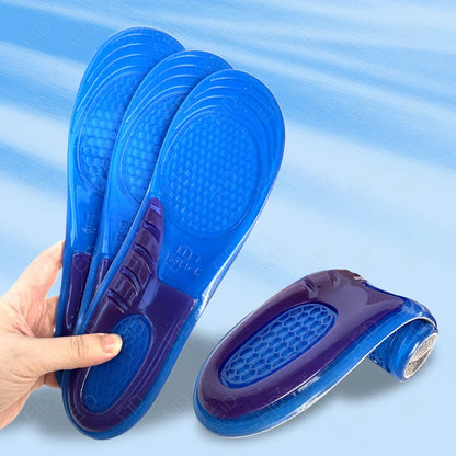 Shock-absorbing insole Orthotic Arch Support Foot Pain Massaging Silicone Gel Soft Sport Shoe Anti-Shock Insoles Pad Man Women