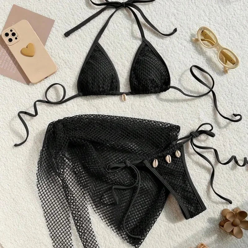 Sexy Bikinis Female Swimsuits Women's Three-Piece Swimwear Beach Swim Wear Bathing Suits Brazilian Bikini Set Pool Bather