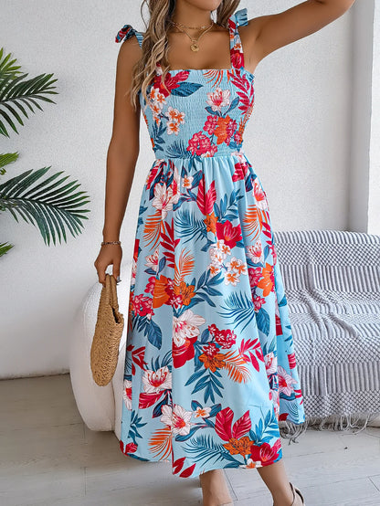 New Print Casual Party Dress Summer Fashion Elegant Spaghetti Strap Sleeveless Beach Boho Casual Dresses Womens Clothing