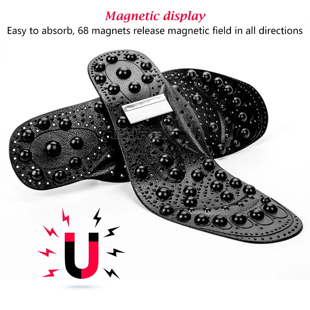 UPAKME 68 Magnet Magnetic Therapy Silicone Insole Transparent Massage Foot Weight Loss Slimming Insole Health Care Shoe Sole Pad
