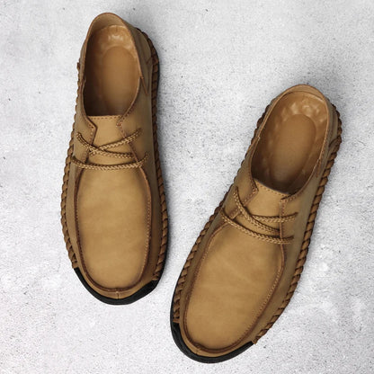 Spring Soft Leather Casual Men Leather Shoes Lightweight Leather Casual Shoes Men Loafers Comfy Moccasins All-match Driving Shoe