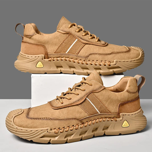 Outdoor Men Running Shoes Versatile Casual Sneakers Breathable Sport Shoes Summer Trainers Casual Leather Male Tenis Masculino