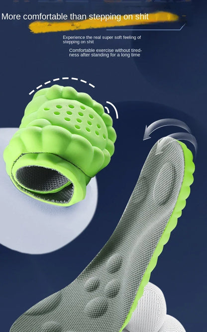 4D Massage Super Soft  Insole Running Orthopedic Inserts