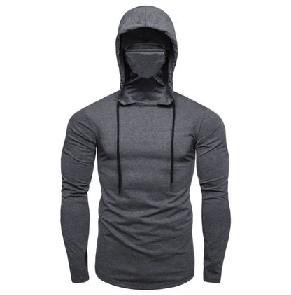 2025 Men Balaclava Zip Hoodie Winter Warm Casual Sweatshirt with Hooded Face Mask Zipper Design Sports Jacket Outdoor Activities
