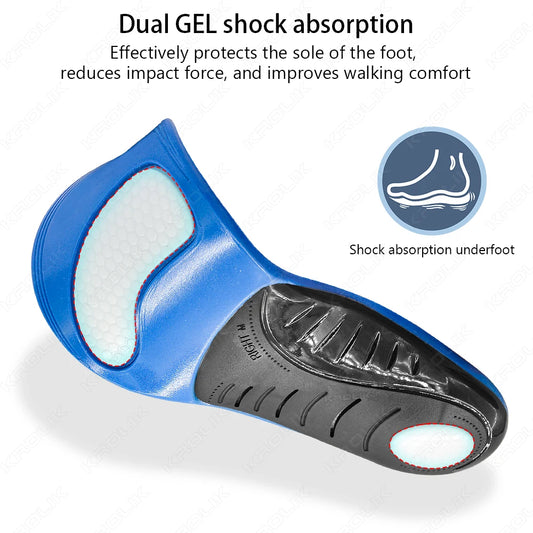 EVA Orthopedic Insoles Shoes Sole for Feet Arch Pad X/O Type Leg Correction Flat Foot Arch Support Sports Shoes Insert EU35-48