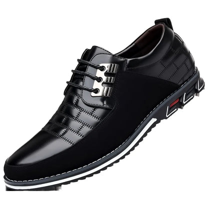 Men Formal Leather Shoes Slip on Soft Loafers Anti Slip Breathable Driving Flats Spring Walking Office Work Shoes