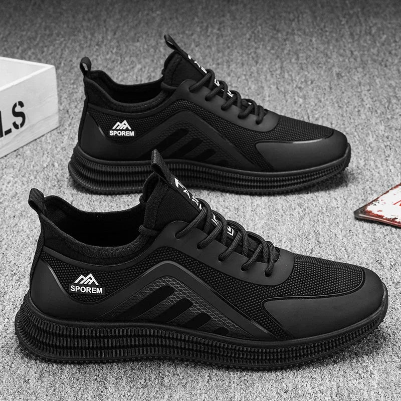 Men's Thin Flat Stain Resistant Lightweight Soft Sole Casual Comfortable Shoes Fashionable Streamlined Non-Slip Sneakers