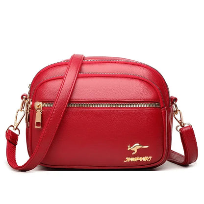 High Quality Soft Leather Purse Fashion Women Shoulder Messenger Bag Multi-pocket Wear-resistant Bag Luxury Ladies Handbag Sac