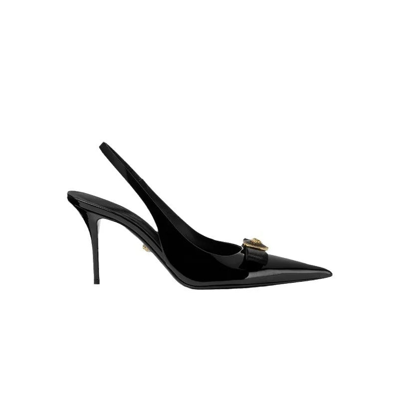 High Heels Women's Thin Heels Pointed French Temperament Bow Light Mouth Single Shoes Women