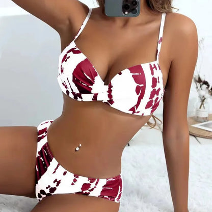 Sexy Print Push Up Bikinis 2025 Women's Swimwear Female Swimsuit Swimming Bathing Suits Brazilian Bikini Set Beachwear Bather