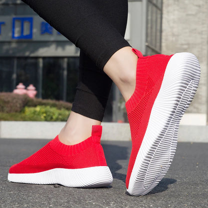 Knitting Sock Sneakers Flat Casual Breathable Sneakers Flats Shoes