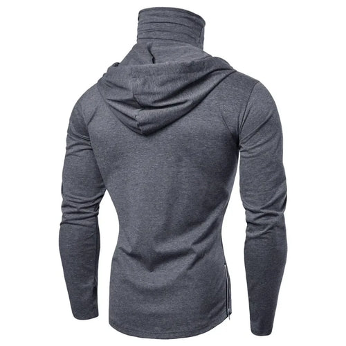 2025 Men Balaclava Zip Hoodie Winter Warm Casual Sweatshirt with Hooded Face Mask Zipper Design Sports Jacket Outdoor Activities