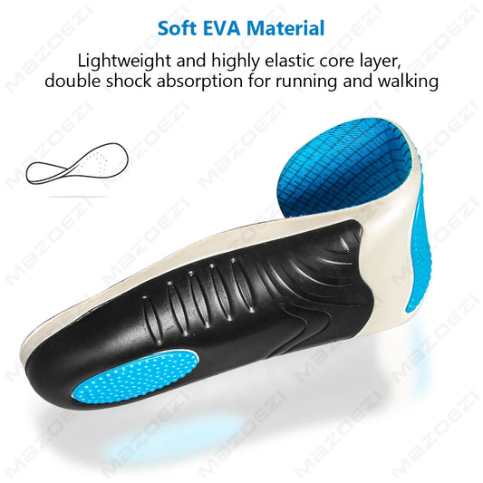 Orthopedic Insoles for Feet Sport Shock-absorbing Insole for Shoes Arch Support Plantar Fasciitis Templates Pads Men Women Sole