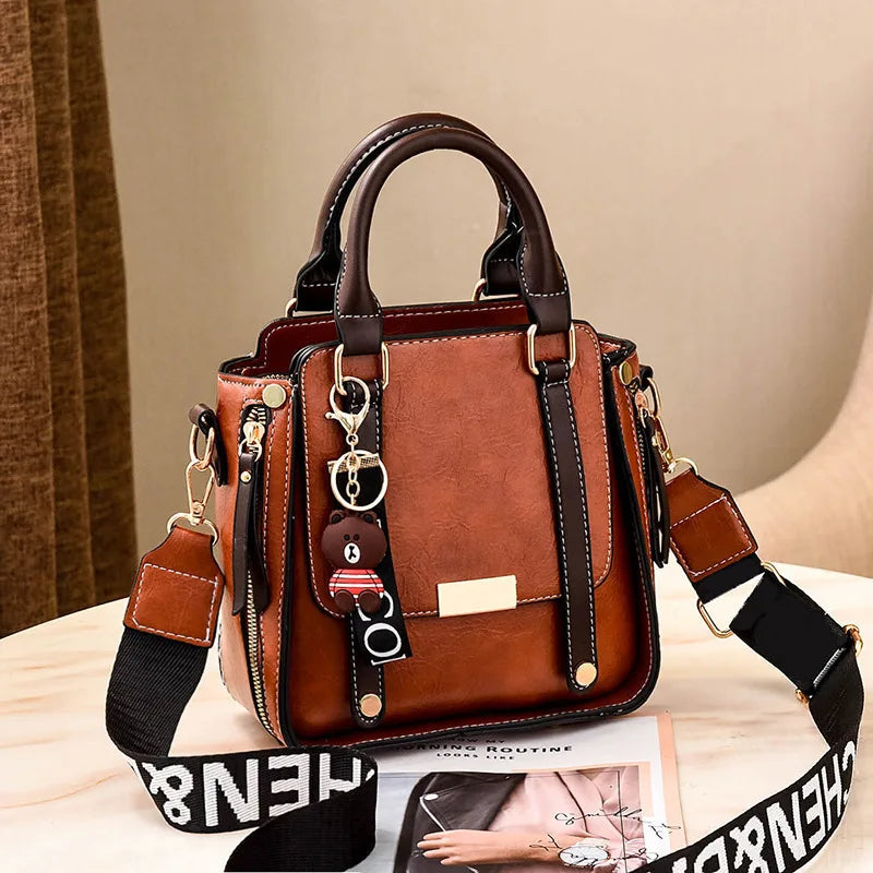 Women's Handbag Simple Casual Fashionable Retro Single Shoulder Crossbody Bag Versatile Large Capacity Shoulder Bag