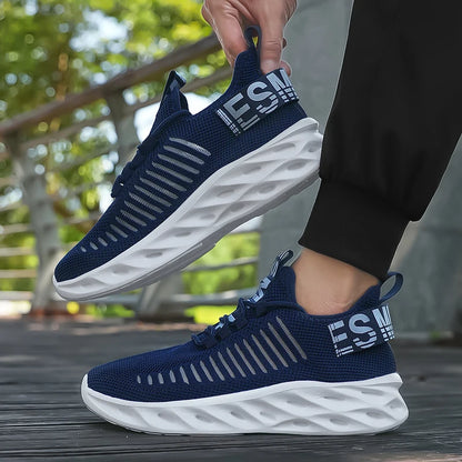 Men Ultra Lightweight Mesh Sneakers Breathable Quick Dry Fabric Stylish Hollow Out Design Sneakers Modern Casual Summer Footwear