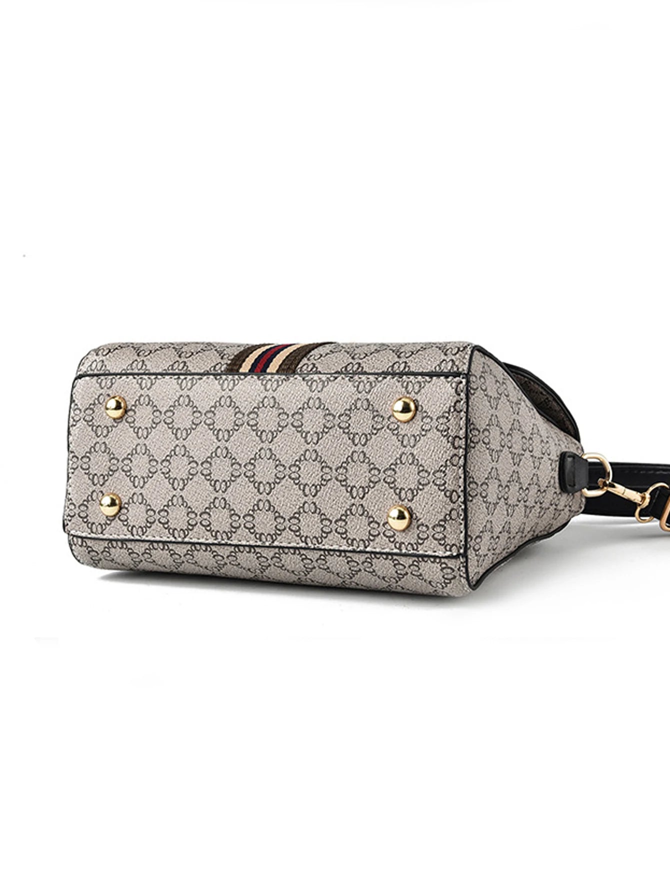 Fashionable geometric printed decorative handbag, elegant and versatile shoulder bag, large capacity crossbody bag