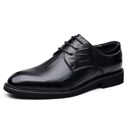 Men's New Business Dress Leather Shoes Men's British and Korean Version Casual Breathable Pointed Groom Best Man Wedding Shoes