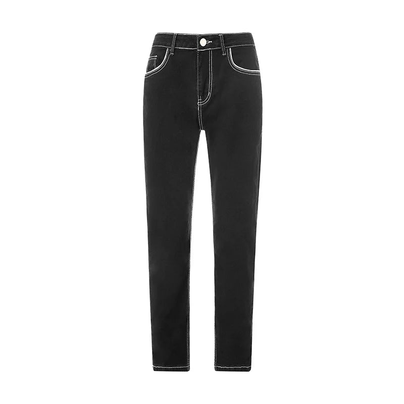 European and American High-quality Men's Slim Classic Solid Color Elastic Jeans Men's Cotton Fashionable Casual Men's Clothing