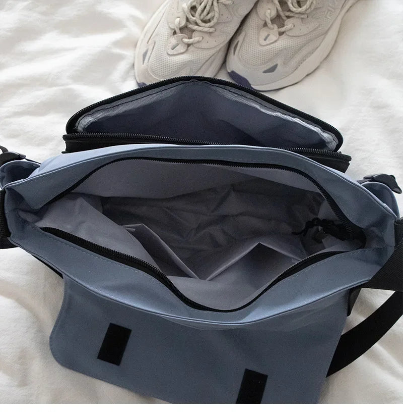 Japanese Harajuku Crossbody Bags Women 2024 Preppy Style Patchwork Color Shoulder Bag Collage Student Messenger Bag Handbags