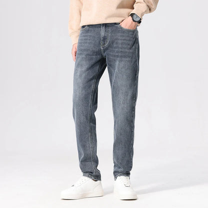 HIQOR Autumn Vintage Mens Denim Jeans Men's Baggy Straight Jeans Fashion Korean Mens Jeans Pants Denim Trousers Streetwear Male
