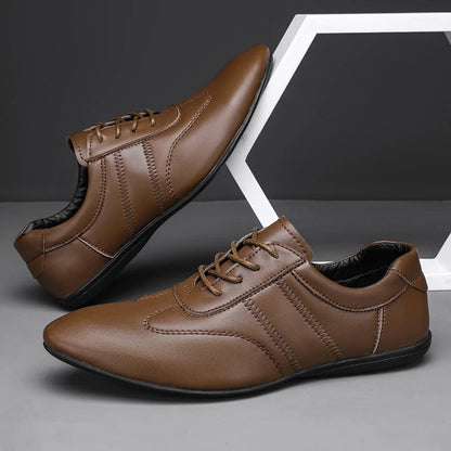 Men Business Casual Lace-up Shoes Leather Men's Comfortable Driving Flats Sneakers Shoes Quality Classic Outdoor Oxfords Shoes