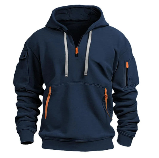Cotton Dropped Shoulder Hooded Sweatshirt Men's Women's Plus Size Loose Pullover Fashion Sweatshirt