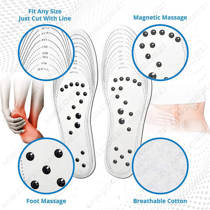 18 Magnets Magnetic Acupressure Massage Health Insoles Foot Therapy Reflexology Pains Relief Insoles for Women and Men Shoe Pads