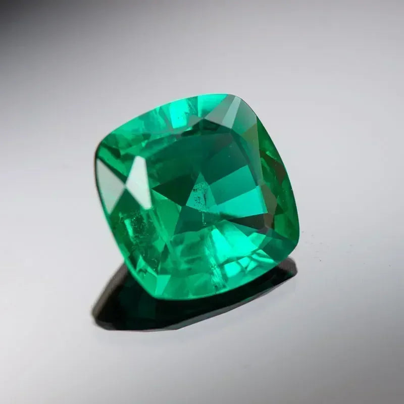 Emerald Square Cushion Shape  Green ColorLab Grown Gemstone for Diy Jewelry Rings Pendants Making Material