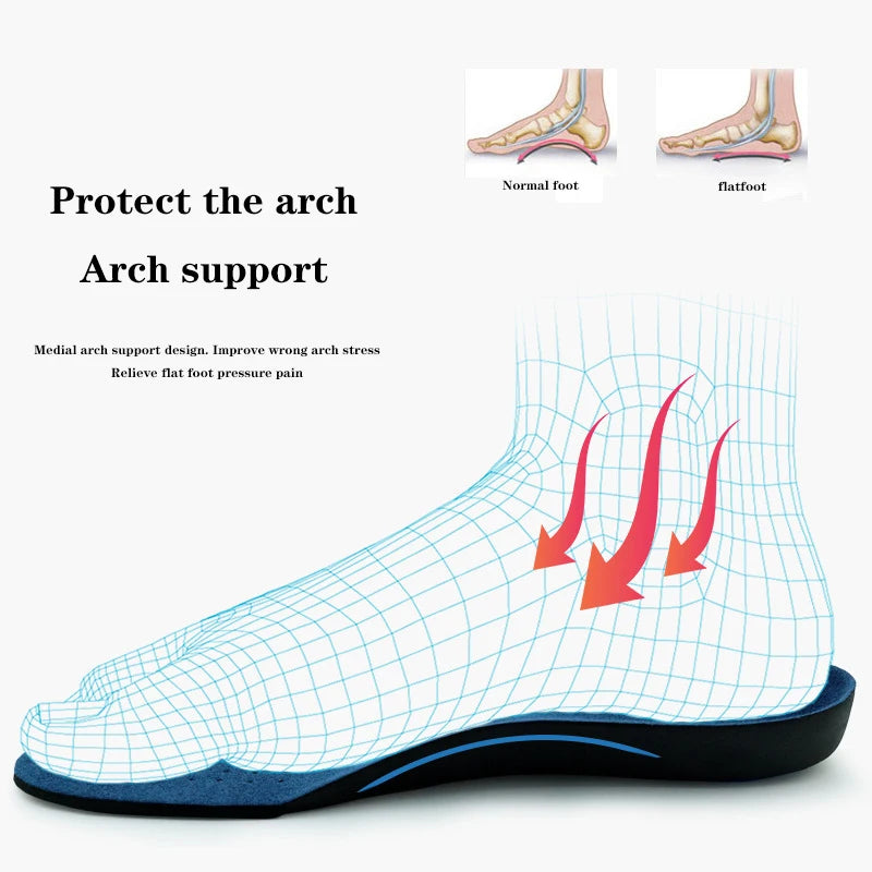 1 Pair Orthotic Insoles For Flat Feet Arch Support Orthopedic Insoles For Feet Correction Shoe Pad Men Women High Quality