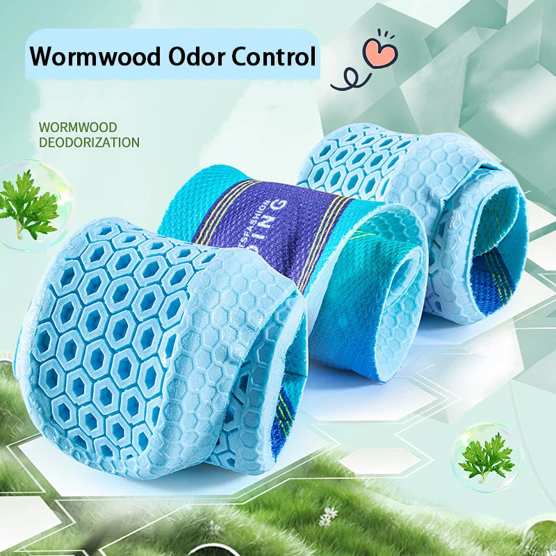 4Pcs men women Breathable sports insoles summertime Odor Control Insole Elastic Shock Absorbing Sole Outdoor Running Insole