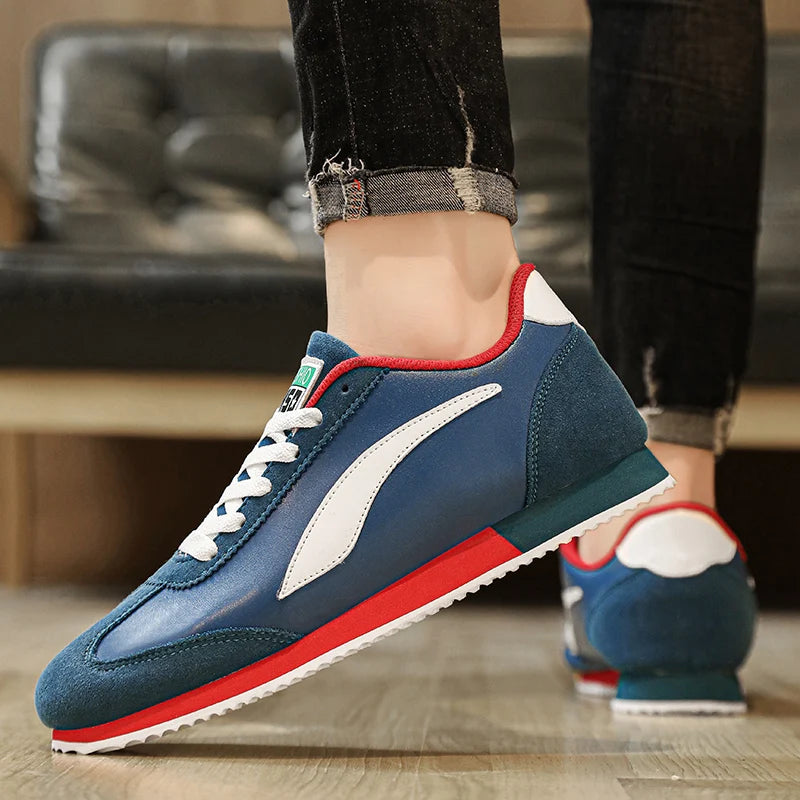Hot sale Blue Mens Fashion Sneakers Classic Leather Sport Shoes For Men Trainers Designer Athletic Sneakers Male Running Shoes