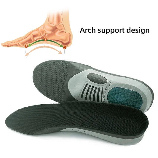 1Pair PVC Orthopedic Insoles Orthotics Flat Foot Health Sole Pad for Shoes Insert Arch Support Pad Plantar Fasciitis Feet Care