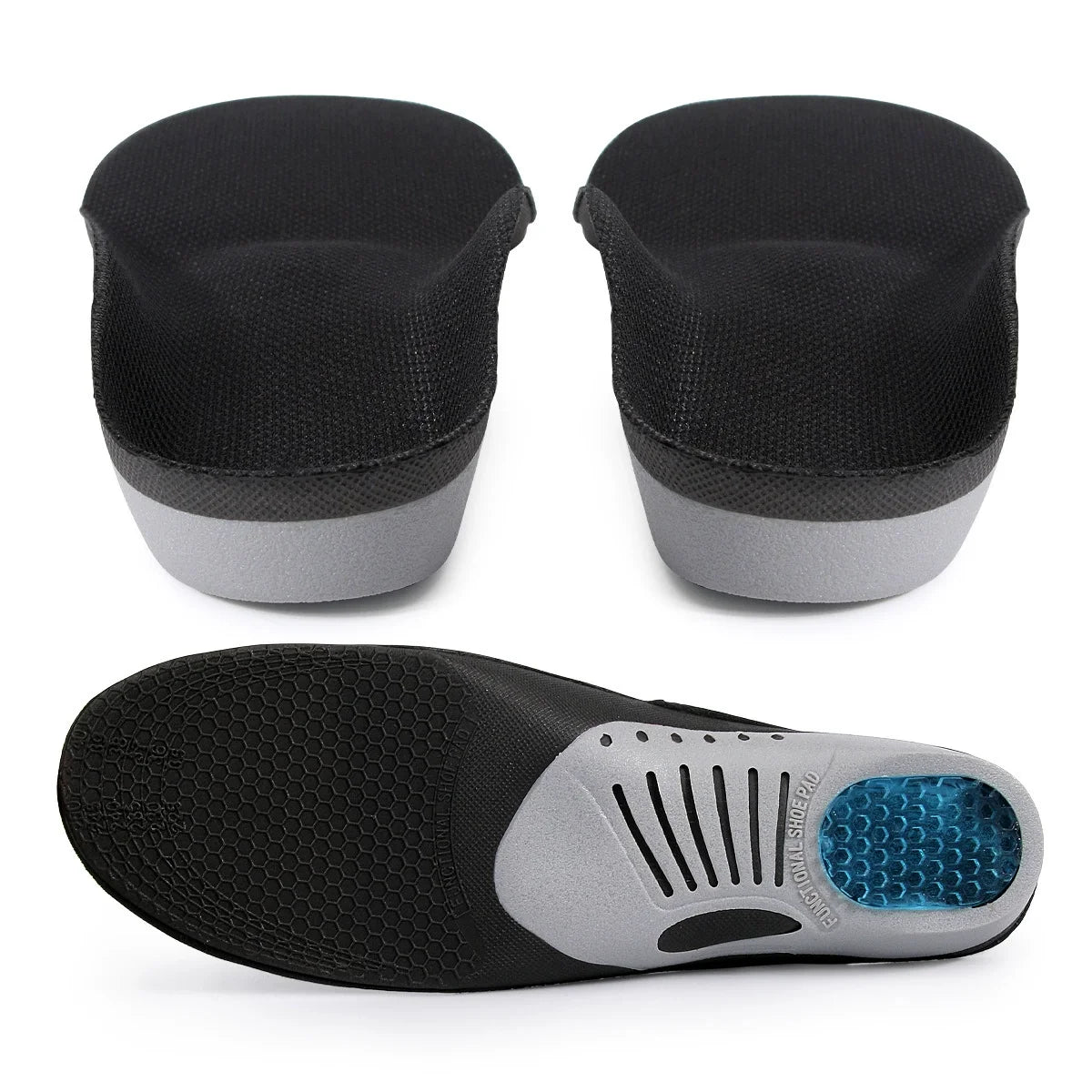 1 Pair Foot Pain Relief Supportive Shoe Inserts Orthotic Arch Support Cushioned Comfort Insoles for Women Men Heel Pain Relief