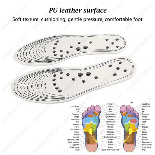 18 Magnets Magnetic Acupressure Massage Health Insoles Foot Therapy Reflexology Pains Relief Insoles for Women and Men Shoe Pads