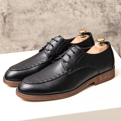 High Quality Formal Shoes Male Classic Business British Wedding Social Leather Shoes Male Brogue Men’s Dress Leather Man Loafers