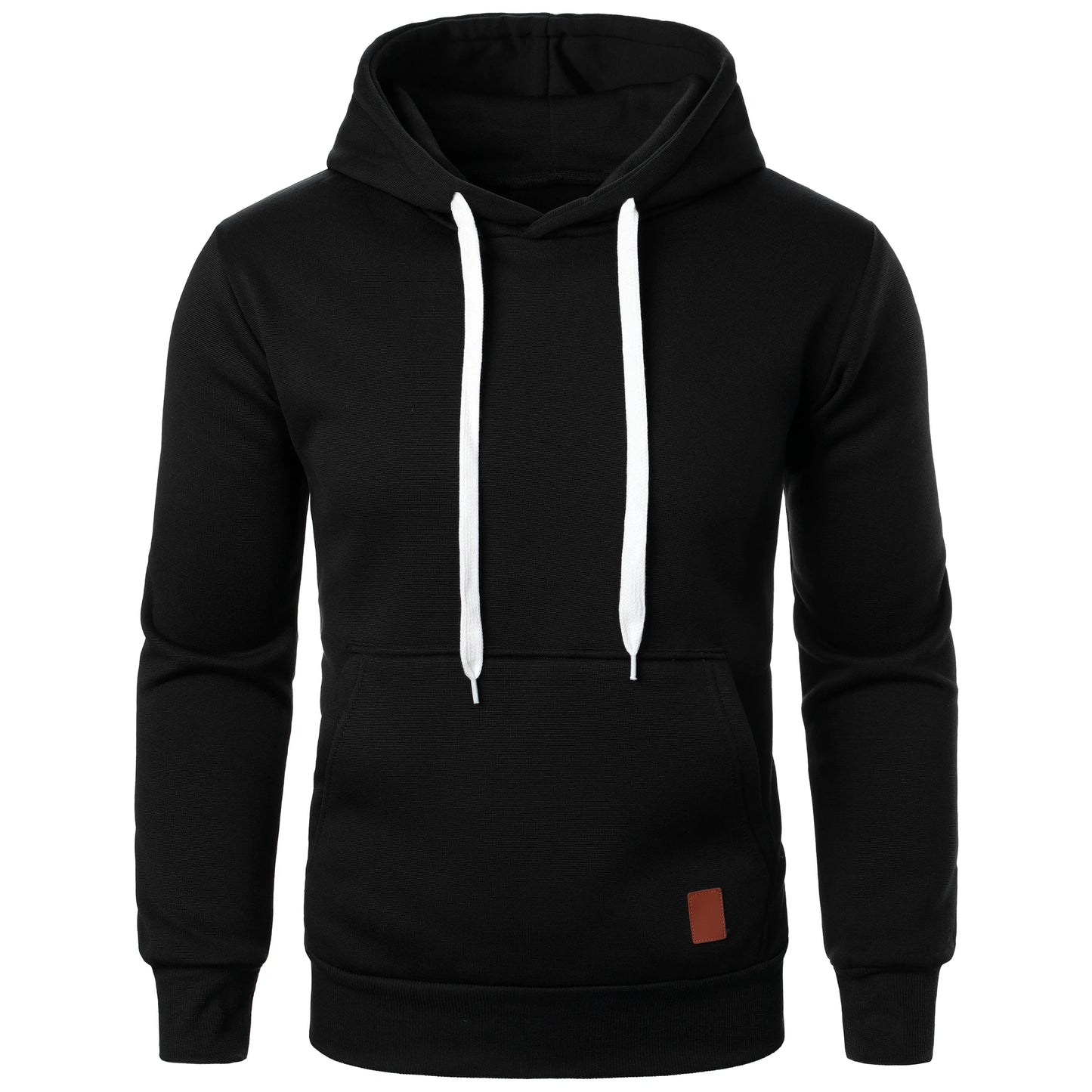 Men's autumn and winter solid color outdoor sports casual hoodie top
