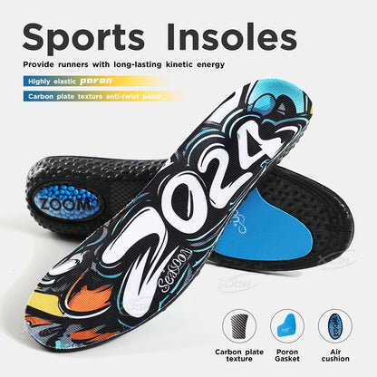 【Xxin】Air Cushion Sport Insoles Shock Absorption Carbon Fiber Insole Running Shoes Pad Size 36-46