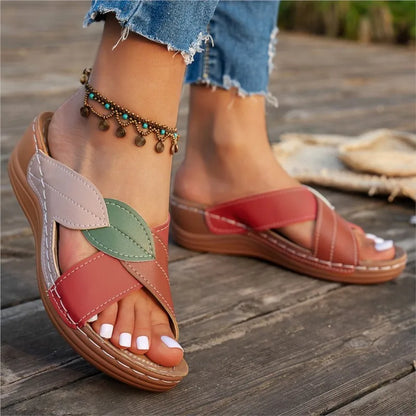 Summer Women Sandals Shoes Party Ladies Shoes Slides Sandals Ladies Wedge Sandals Woman Non-Slip Footwear Women Slippers Female